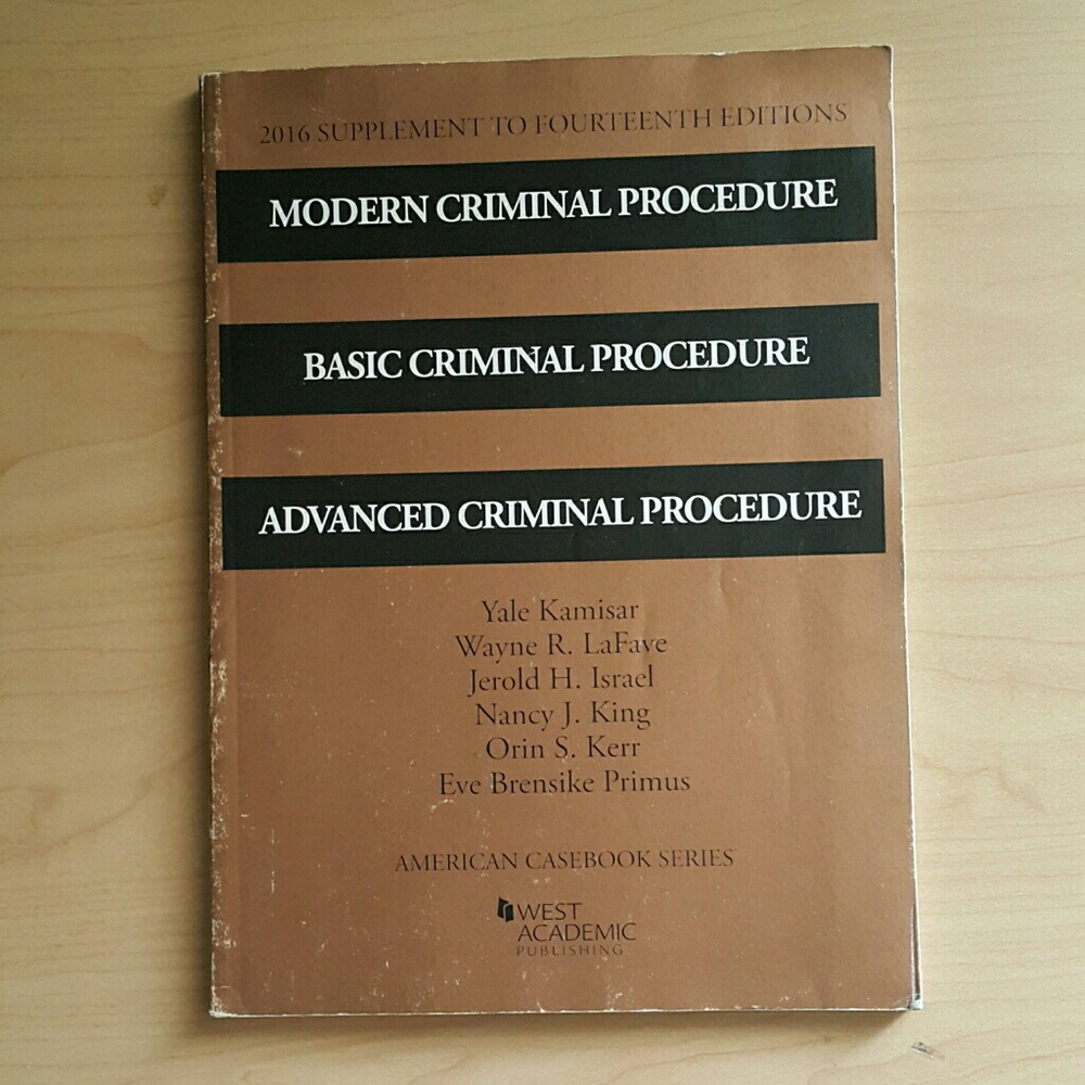 Book: Modern, Basic, & Advanced Criminal Procedure